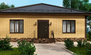 Проекты одноэтажных домов из кирпича | Строй-Срв - Серов от 3588 рублей